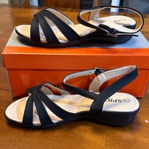 Spicy Footwear Black Strappy Sandals